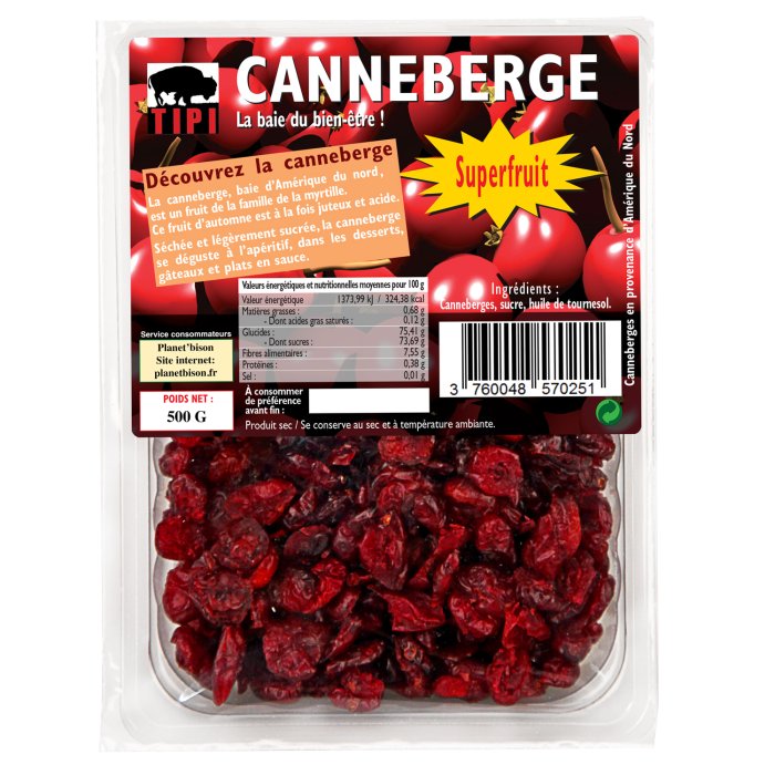 Baie canneberge / Cranberry séchée - 500g