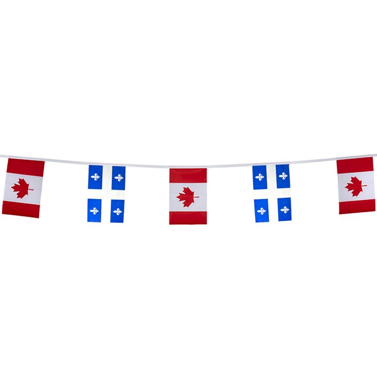 Banderole alternée drapeau Canada/Québec 10 m - PLANET'BISON