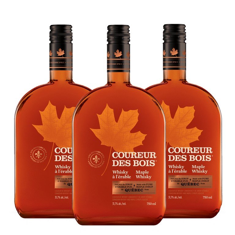 Lot de 3 liqueurs de whisky canadien au sirop d'érable - Coureur