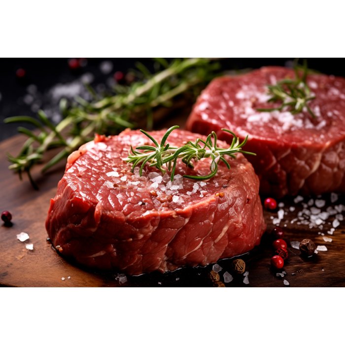 Pavés de bison dans la tranche 2 x 200 g environ (400 g minimum)